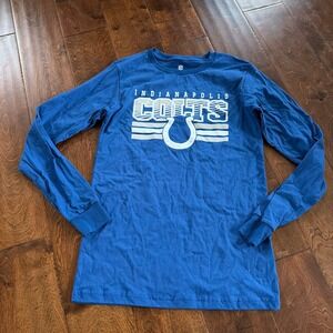 Indianapolis Colts Youth Long Sleeve T Shirt NFL Football Blue Large 12 14